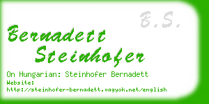 bernadett steinhofer business card